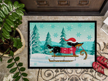 Load image into Gallery viewer, Merry Christmas Dachshund Doormat - 18x27 Decorative Floor Mat – Indoor/Outdoor Rug with Artistic Flair VHA3030MAT