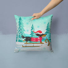 Load image into Gallery viewer, Merry Christmas Dachshund Throw Pillow - 14x14 Decorative Pillow – Art for Your Home &amp; Patio VHA3030PW1414