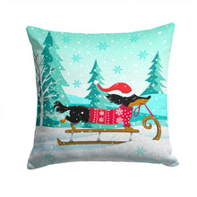 Load image into Gallery viewer, Merry Christmas Dachshund Throw Pillow - 14x14 Decorative Pillow – Art for Your Home &amp; Patio VHA3030PW1414