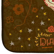 Load image into Gallery viewer, Day of the Dead Dish Drying Mat – Absorbent, Artistic Kitchen Essentials VHA3031DDM