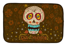 Load image into Gallery viewer, Day of the Dead Dish Drying Mat – Absorbent, Artistic Kitchen Essentials VHA3031DDM