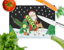 Load image into Gallery viewer, Santa Claus Christmas Glass Cutting Boards – Durable, Decorative Kitchen Art Large VHA3033LCB