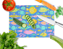 Load image into Gallery viewer, Little Colorful Fishes Glass Cutting Boards – Durable, Decorative Kitchen Art Large VHA3034LCB