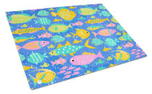 Load image into Gallery viewer, Little Colorful Fishes Glass Cutting Boards – Durable, Decorative Kitchen Art Large VHA3034LCB