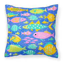 Load image into Gallery viewer, Little Colorful Fishes Fabric Decorative Pillow VHA3034PW1818