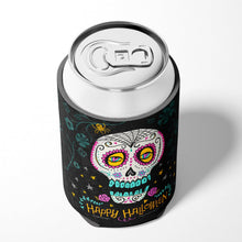 Load image into Gallery viewer, Happy Halloween Day of the Dead Can or Bottle Hugger VHA3035CC