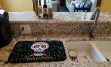 Load image into Gallery viewer, Happy Halloween Day of the Dead Dish Drying Mat – Absorbent, Artistic Kitchen Essentials VHA3035DDM