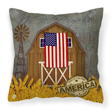 Load image into Gallery viewer, Patriotic Barn Land of America Fabric Decorative Pillow VHA3036PW1818