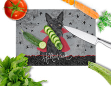 Load image into Gallery viewer, Halloween Vampire Scottie Glass Cutting Boards – Durable, Decorative Kitchen Art Large VHA3037LCB