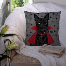 Load image into Gallery viewer, Halloween Vampire Scottie Throw Pillow - 14x14 Decorative Pillow – Art for Your Home &amp; Patio VHA3037PW1414