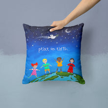 Load image into Gallery viewer, Peace on Earth Throw Pillow - 14x14 Decorative Pillow – Art for Your Home &amp; Patio VHA3039PW1414
