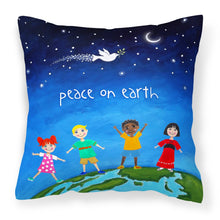 Load image into Gallery viewer, Peace on Earth Fabric Decorative Pillow VHA3039PW1818