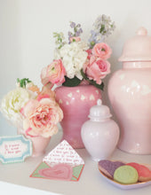 Load image into Gallery viewer, "Love is in the Air" Ginger Jars in Bubble Gum Pink