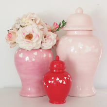 Load image into Gallery viewer, "Love is in the Air" Ginger Jars in Red