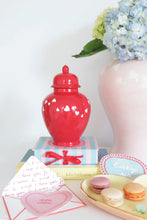 Load image into Gallery viewer, "Love is in the Air" Ginger Jars in Red