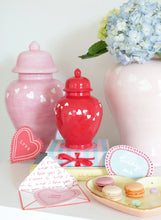 Load image into Gallery viewer, "Love is in the Air" Ginger Jars in Red
