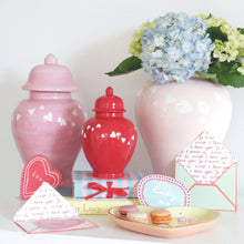 Load image into Gallery viewer, "Love is in the Air" Ginger Jars in Bubble Gum Pink
