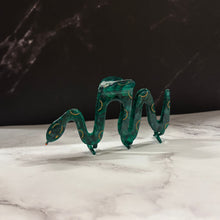 Load image into Gallery viewer, Velvet Claws Cleopatra Green Snake Hair Claw | Claw Clip in Velvet Travel Bag