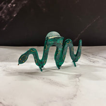 Load image into Gallery viewer, Velvet Claws Cleopatra Green Snake Hair Claw | Claw Clip in Velvet Travel Bag