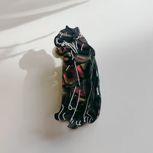 Load image into Gallery viewer, Velvet Claws Dark Panther Hair Clip | Claw Clip in Velvet Travel Bag