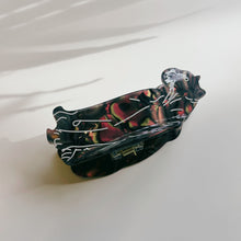 Load image into Gallery viewer, Velvet Claws Dark Panther Hair Clip | Claw Clip in Velvet Travel Bag