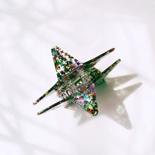 Load image into Gallery viewer, Velvet Claws Glitter Star Hair Claw | Claw Clip in Velvet Travel Bag