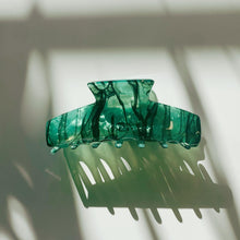 Load image into Gallery viewer, Velvet Claws Green Shadows Hair Claw | Claw Clip in Velvet Travel Bag