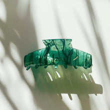 Load image into Gallery viewer, Velvet Claws Green Shadows Hair Claw | Claw Clip in Velvet Travel Bag