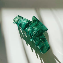 Load image into Gallery viewer, Velvet Claws Green Shadows Hair Claw | Claw Clip in Velvet Travel Bag
