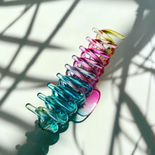 Load image into Gallery viewer, Velvet Claws Hair Claw | The Lobster in Glossy Translucent Rainbow | Claw Clip in Velvet Travel Bag
