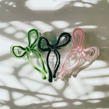 Load image into Gallery viewer, Velvet Claws Hair Clip | Coquette Bow in Black | Claw Clip in Velvet Travel Bag