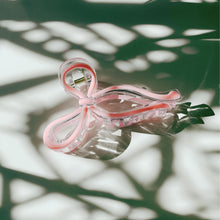 Load image into Gallery viewer, Velvet Claws Hair Clip | Coquette Bow in Pink | Claw Clip in Velvet Travel Bag