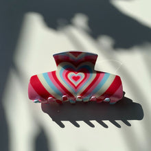 Load image into Gallery viewer, Velvet Claws Hair Clip | The Foxy in Red Mint | Claw Clip in Velvet Travel Bag