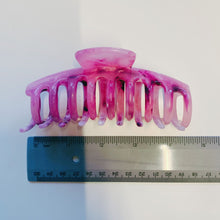 Load image into Gallery viewer, Velvet Claws Hair Clip | The Lobster in Berries &amp; Cream Swirl | Claw Clip in Velvet Travel Bag
