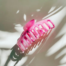 Load image into Gallery viewer, Velvet Claws Hair Clip | The Lobster in Berries &amp; Cream Swirl | Claw Clip in Velvet Travel Bag