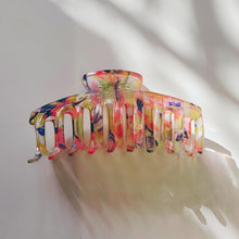 Load image into Gallery viewer, Velvet Claws Hair Clip | The Lobster in Translucent Blooms | Claw Clip in Velvet Travel Bag