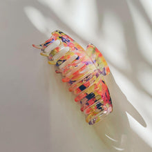 Load image into Gallery viewer, Velvet Claws Hair Clip | The Lobster in Translucent Blooms | Claw Clip in Velvet Travel Bag