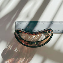 Load image into Gallery viewer, Velvet Claws Hollow Crescent in Marble Wine Hair Claw | Claw Clip in Velvet Travel Bag
