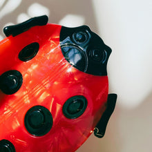 Load image into Gallery viewer, Velvet Claws Ladybug Hair Claw | Claw Clip in Velvet Travel Bag