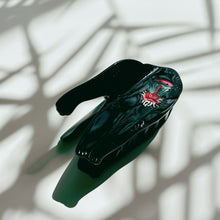 Load image into Gallery viewer, Velvet Claws Mandrill Ape Hair Claw in Black | Claw Clip in Velvet Travel Bag
