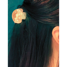 Load image into Gallery viewer, Velvet Claws Mini Mushroom Hair Clip in Pink | Claw Clip in Velvet Travel Bag