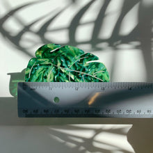 Load image into Gallery viewer, Velvet Claws Monstera Leaf Hair Claw | Claw Clip in Velvet Travel Bag
