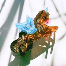 Load image into Gallery viewer, Velvet Claws Pegasus Hair Claw | Claw Clip in Velvet Travel Bag