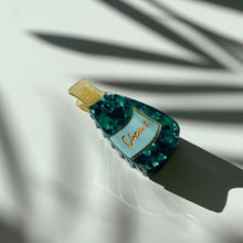 Load image into Gallery viewer, Velvet Claws Prosecco Hair Claw | Claw Clip in Velvet Travel Bag