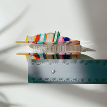Load image into Gallery viewer, Velvet Claws Stack of Books Hair Clip | Claw Clip in Velvet Travel Bag