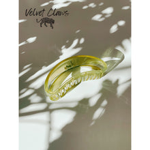 Load image into Gallery viewer, Velvet Claws The Bean Hair Claw in Avocado | Claw Clip in Velvet Travel Bag