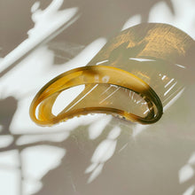 Load image into Gallery viewer, Velvet Claws The Bean Hair Claw in Caramel | Claw Clip in Velvet Travel Bag