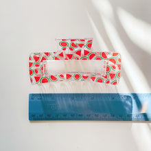 Load image into Gallery viewer, Velvet Claws The Crystal Hair Claw in Watermelon | Claw Clip in Velvet Travel Bag