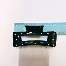 Load image into Gallery viewer, Velvet Claws Uptown Lady in Black Dot Hair Clip | Claw Clip in Velvet Travel Bag