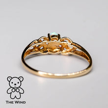 Load image into Gallery viewer, Vintage Inspired Australian Solid Opal Engagement Wedding Ring 14K Gold